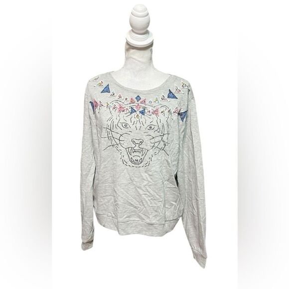 Anthropologie Luna Mercantile Co. Tiger Graphic Sweatshirt - Picture 2 of 6